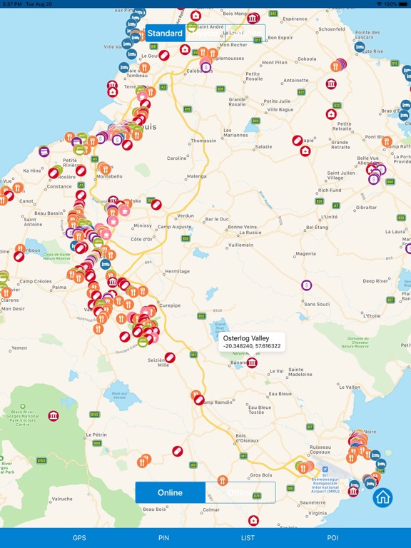 Screenshot #4 pour Mauritius - Route Map Offline