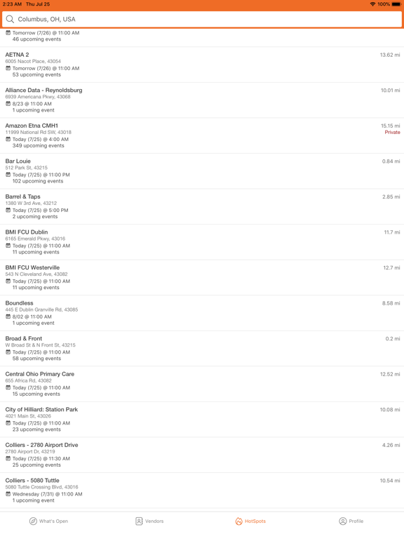 StreetFoodFinder iPad screenshot 4 - Food & Drink app