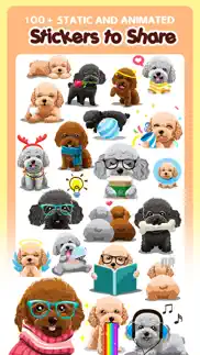 toy poodle dog emojis stickers iphone screenshot 2