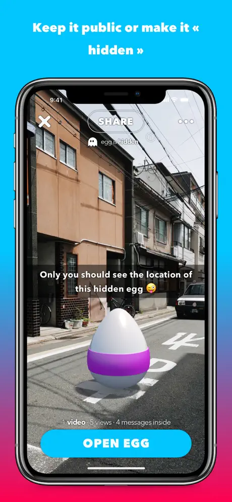 Heya: place eggs in AR!