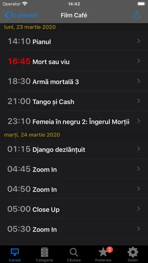 Capture d'écran de Romanian TV Schedule sur iPhone 2