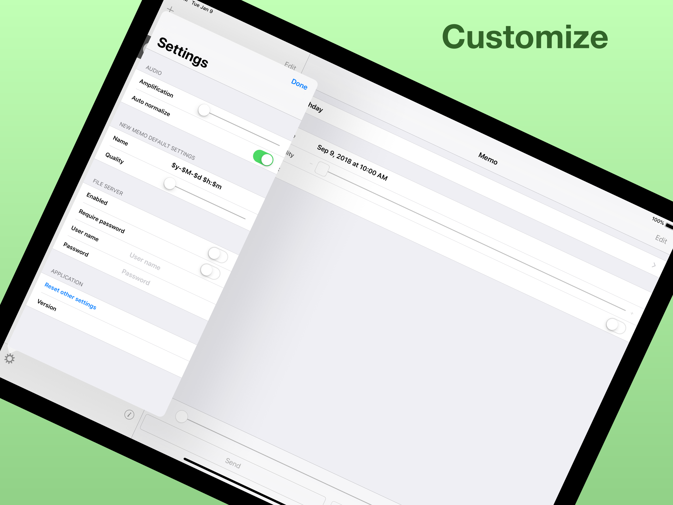 Audio Memos SE: Voice Notes screenshot 9