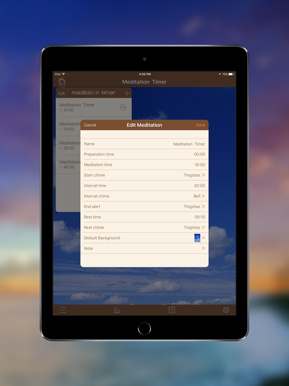 Screenshot #6 pour Meditation Timer Pro for iPad