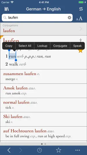 Ultralingua German-English screenshot 1