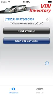 vin inventory iphone screenshot 1