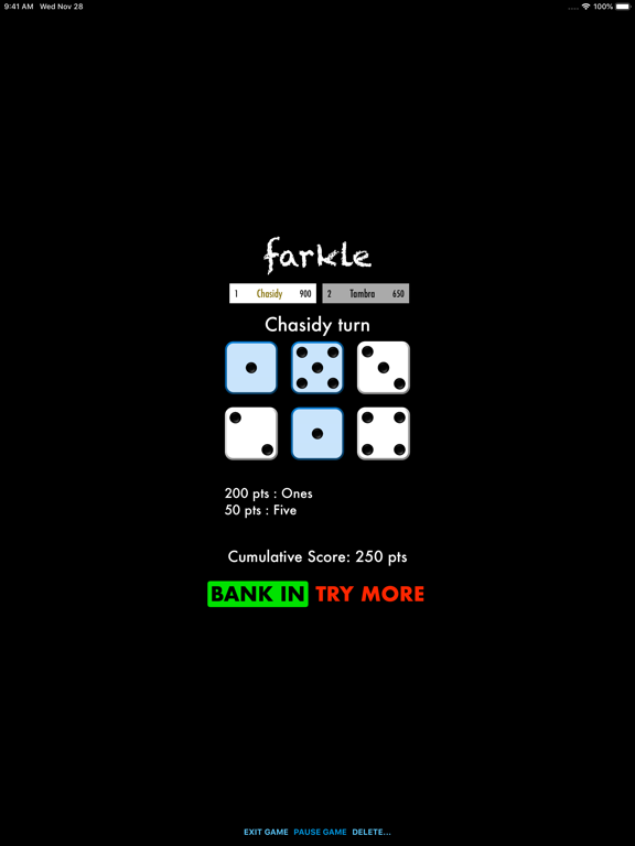 Screenshot #4 pour Farkle Game