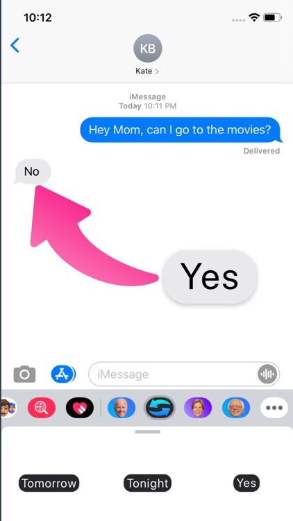 Reverse Yes No Phony Stickers