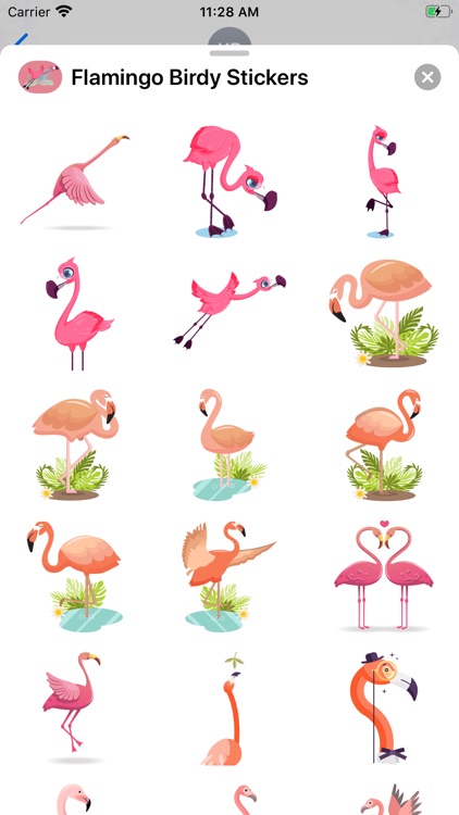 Flamingo Birdy Stickers