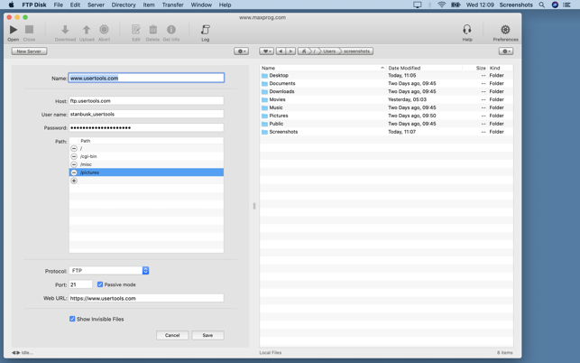 ‎FTP Disk Screenshot