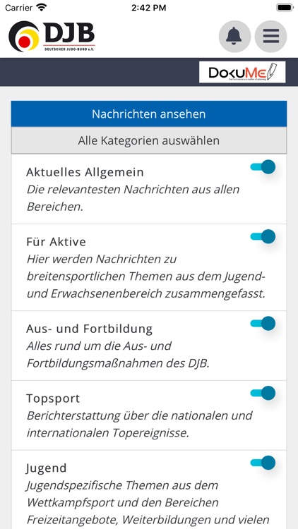 DJB App - Alles rund um Judo