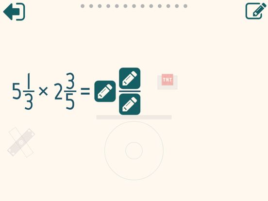 Multiplying Fractions Trainer iPad screenshot