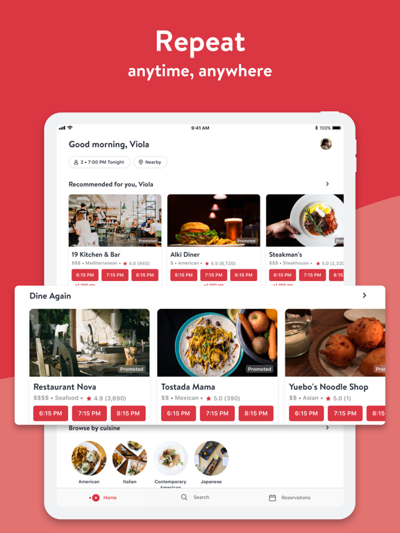 OpenTable - Restaurant Reservations, Reviews, Menus, Local Food & Dining screenshot