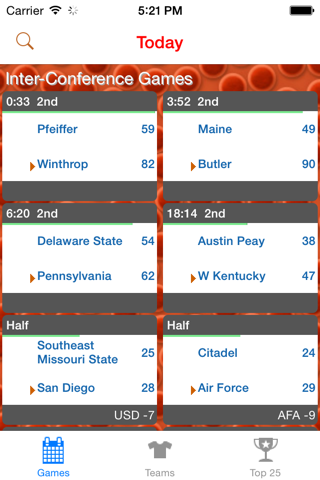 College Hoops Scores, Schedule - náhled