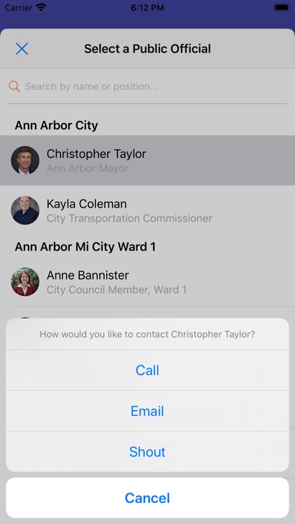 Shout - Contact Your Reps