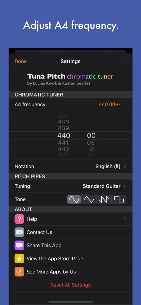 Tuna Pitch - chromatic tuner