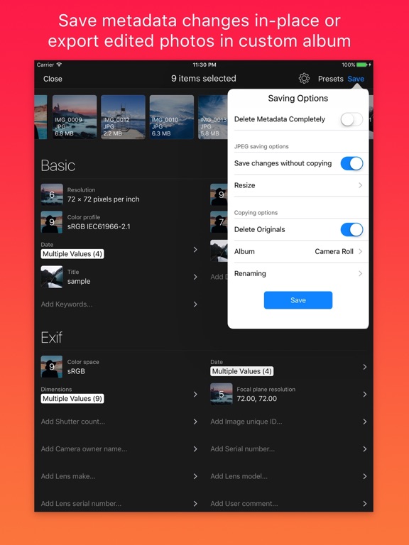 Screenshot #4 for MetaGear - metadata editor