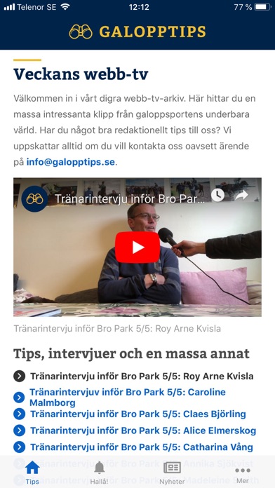 Galopptips.se Screenshot