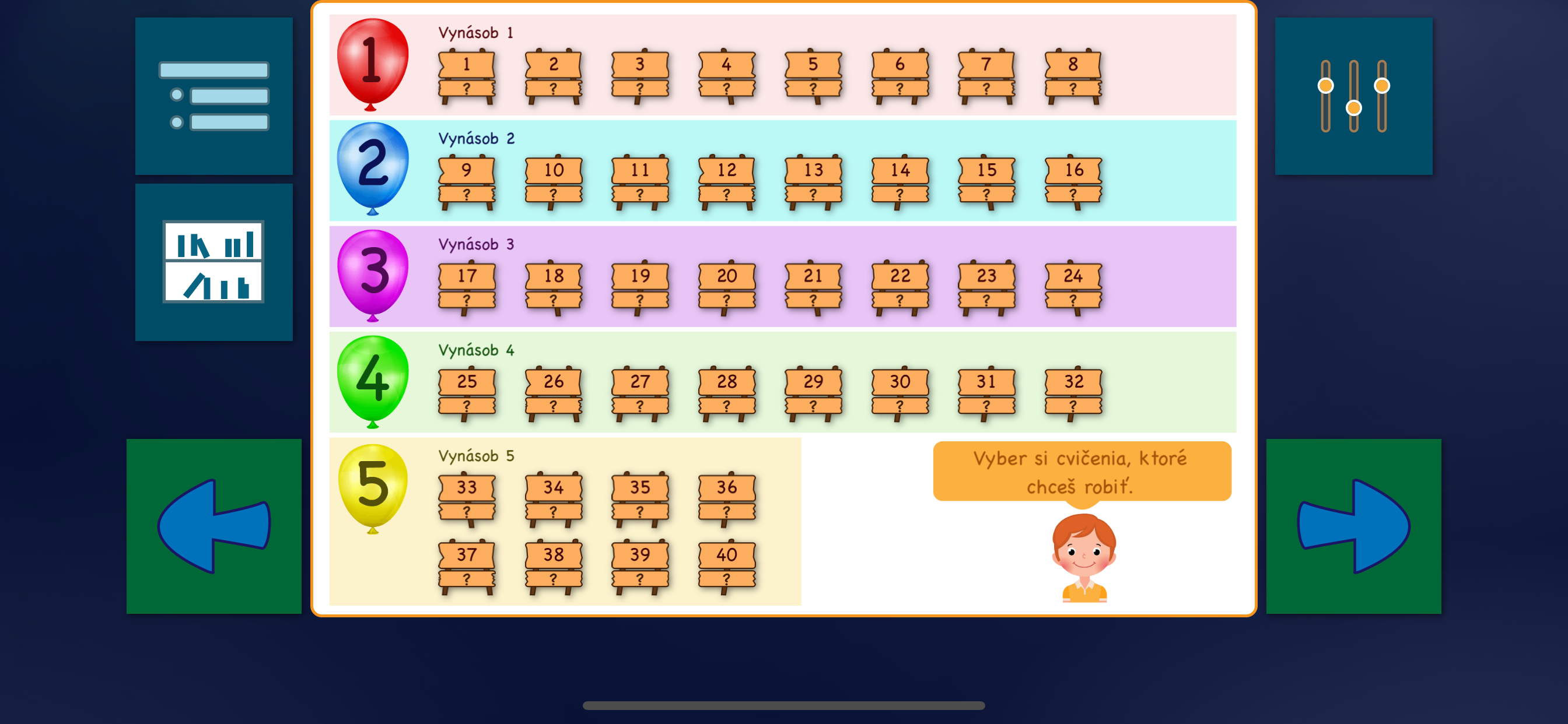 Tabuľky násobenia 500