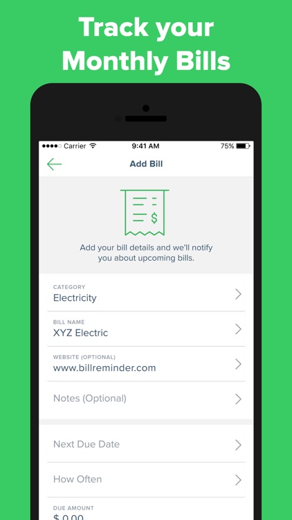 Bill Organizer