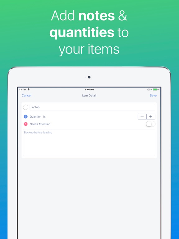 List ◎ iPad screenshot 4 - Productivity app