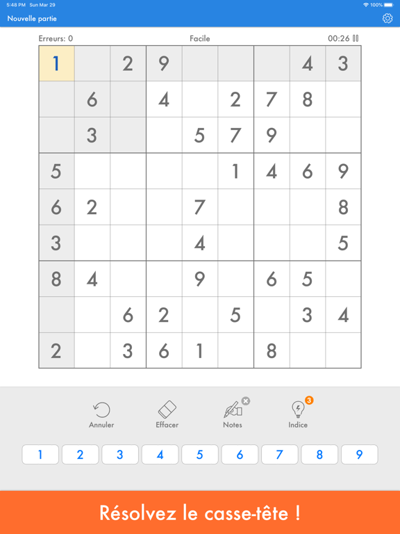 Screenshot #4 pour Sudoku ~ Casse-tête logique