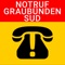 Das Notfall-App für Graubünden Süd beinhaltet die wichtigsten Notrufnummern und Notdienste mit 24h Pikettdienst