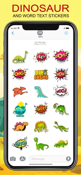 Game screenshot Dinosaur & Text Sticker Emojis apk