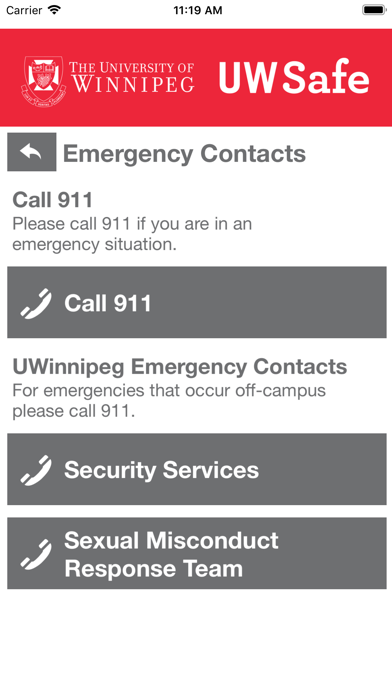 UW Safe Screenshot