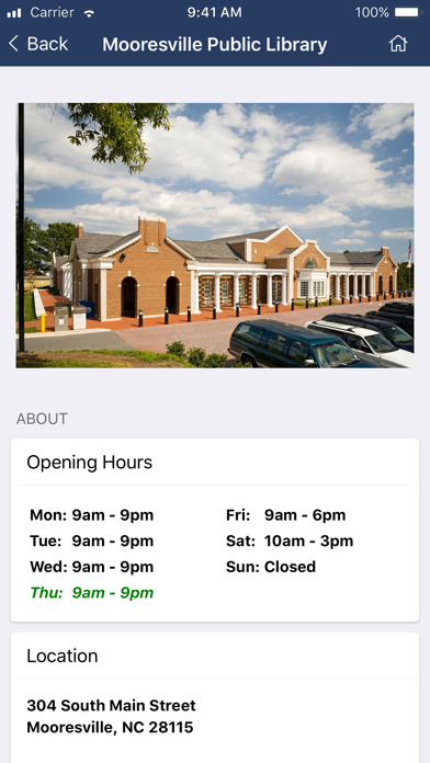 Mooresville Public Library(NC) Screenshot