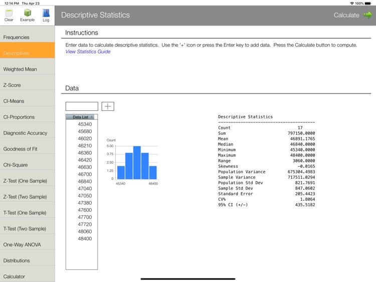 StatCalc for iPad