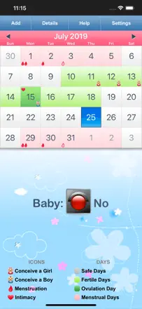 Fertility & Period Tracker : capture d’écran 3 sur 5