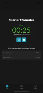 Interval Stopwatch Timer screenshot #1 for iPhone