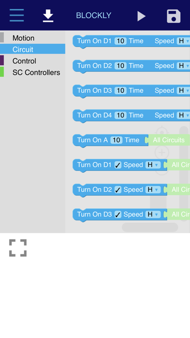 Snap Circuits® Coding Screenshot