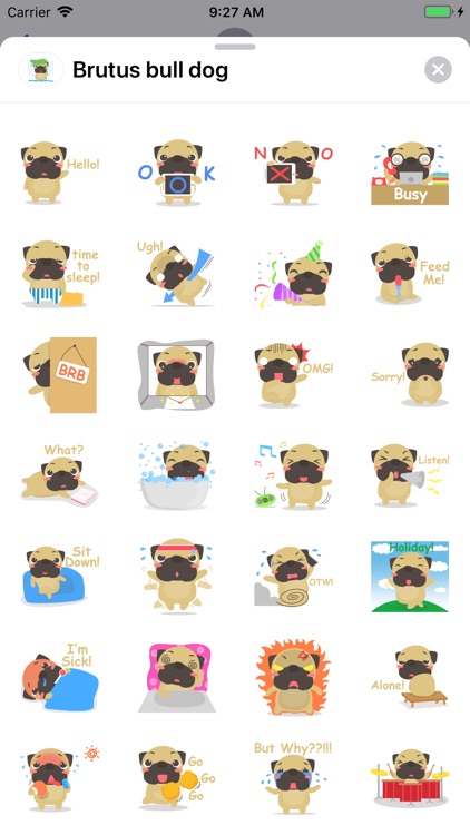 Brutus bull dog sticker