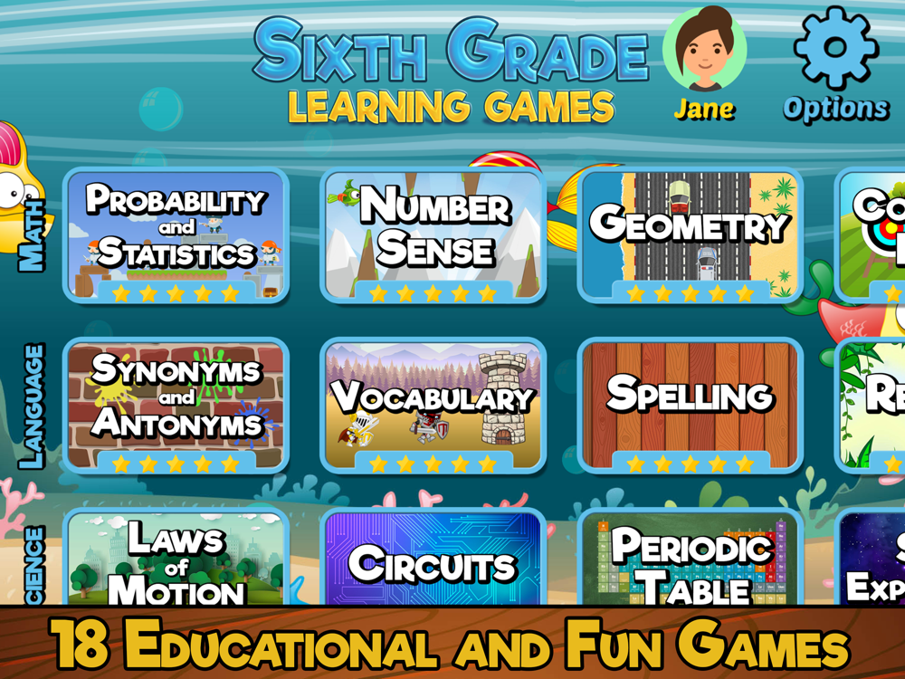 Sixth Grade Learning Games App for iPhone Free Download Sixth Grade Learning Games for iPad