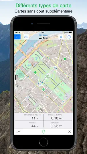 Capture d'écran de Maps 3D PRO - Outdoor GPS sur iPhone 5
