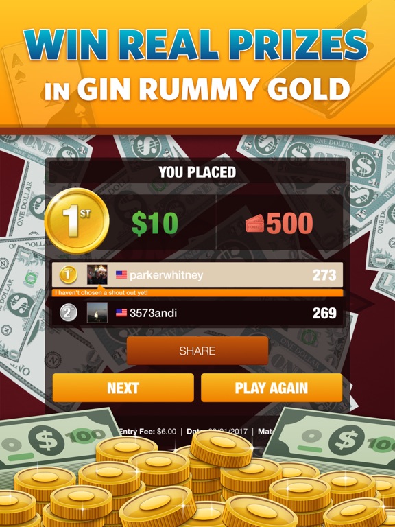 Screenshot #4 pour Gin Rummy Gold - Win Prizes!