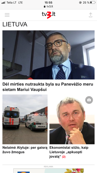 tv3.lt Screenshot