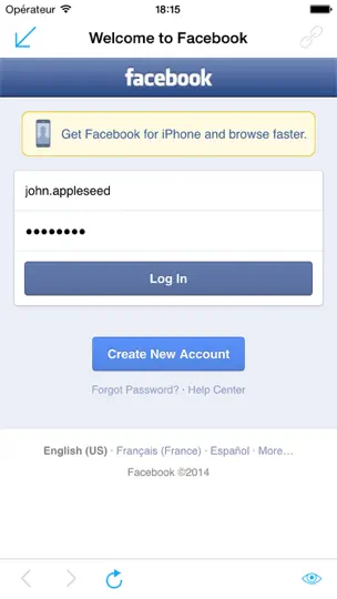 Capture d'écran de OneSafe Password Manager sur iPhone 4