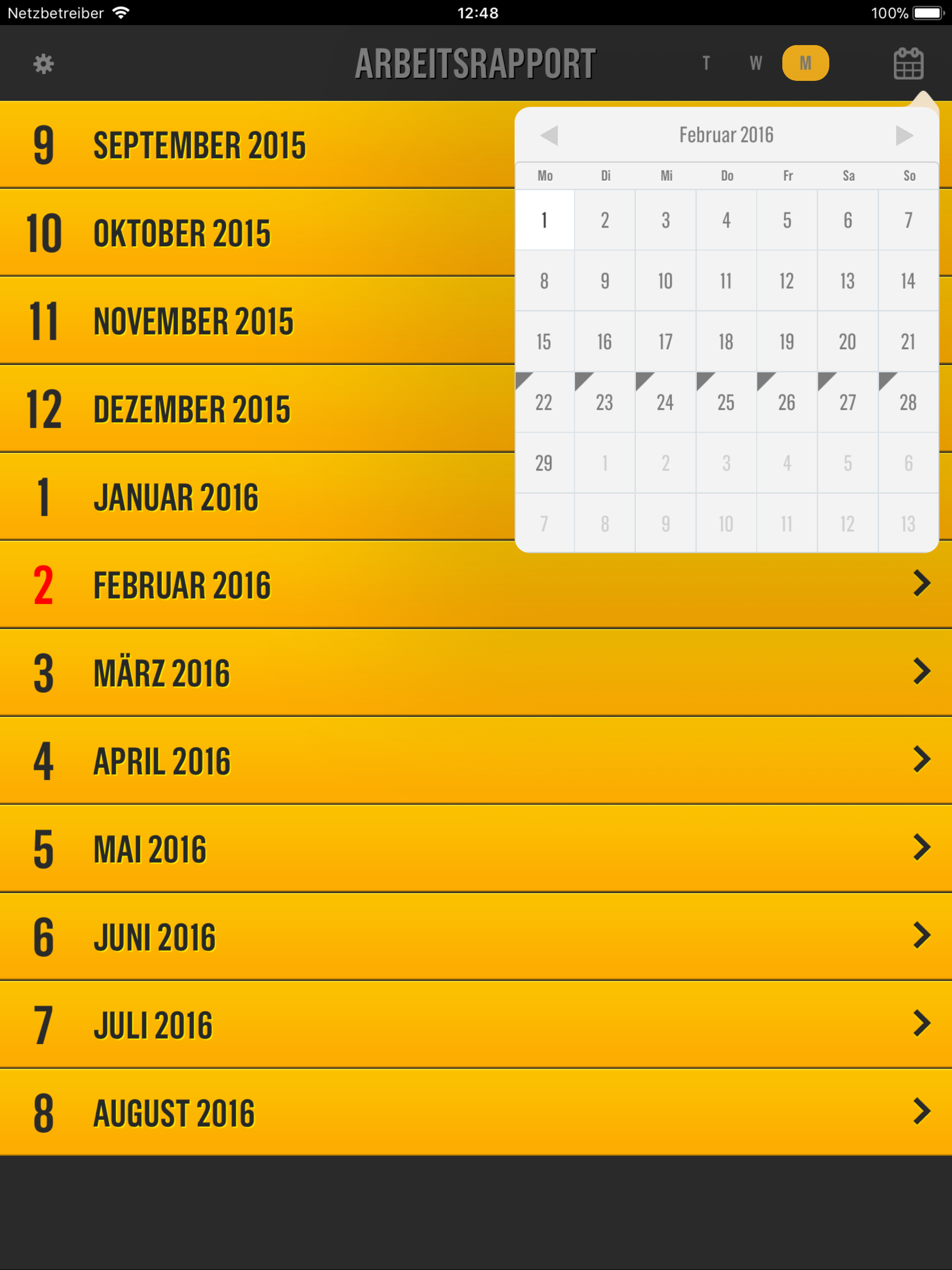Work Report screenshot 3