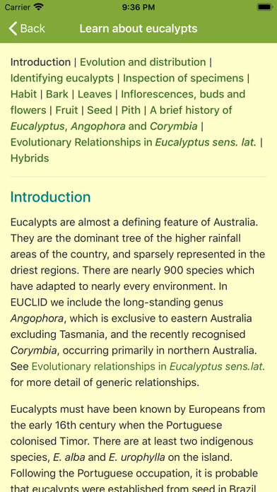 EUCLID Eucalypts of Australia Screenshot