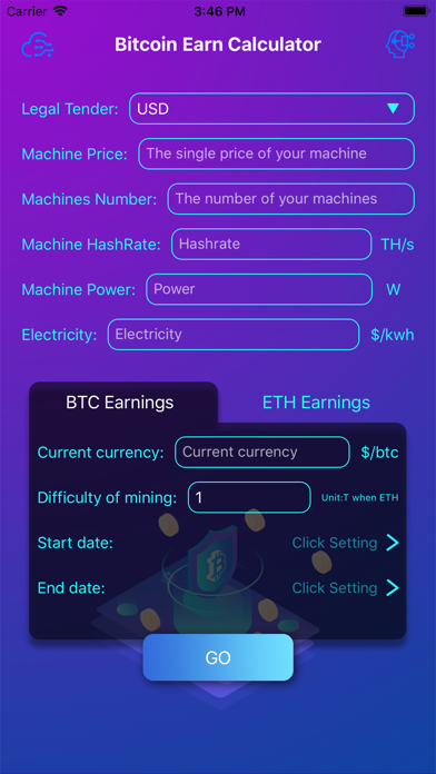 Bitcoin Earn Calculator screenshot 2