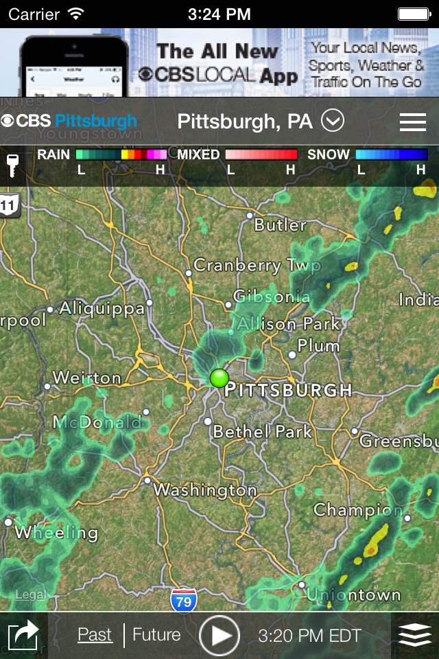 CBS Pittsburgh Weather screenshot 2