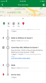 Transperth screenshot