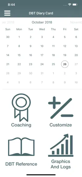 Game screenshot DBT Diary Card & Skills Coach mod apk
