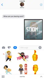 marvel stickers: iron fist iphone screenshot 2