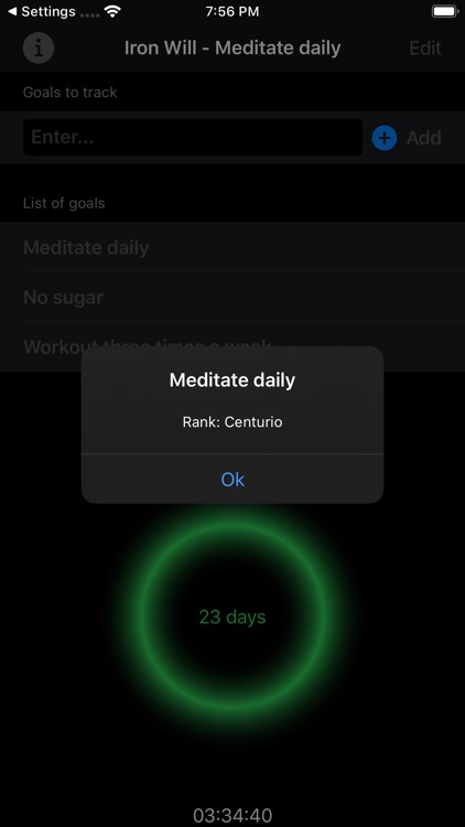 Goal Tracker - Iron Will