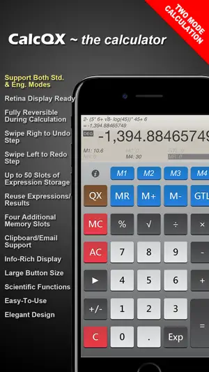 CalcQX LITE - the calculator screenshot 1