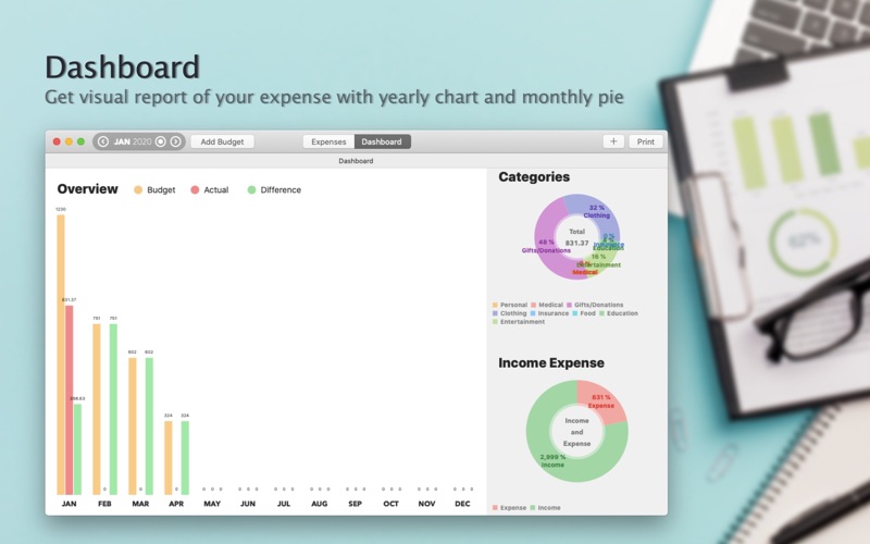 Monthly Budget screenshot