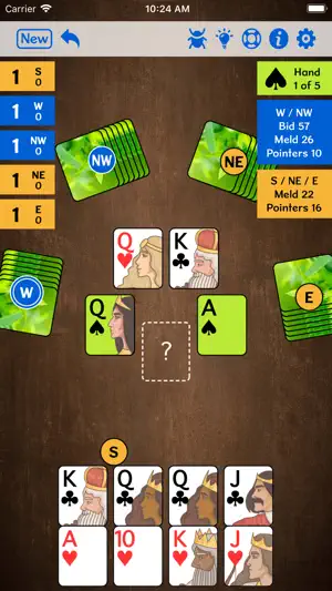 5-Handed Pinochle+ screenshot 1